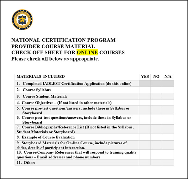 NCP Checklist
